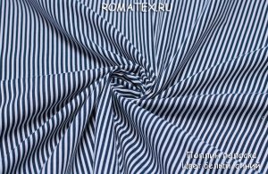 Ткань для рубашек
 Поплин полоска цвет белый/синий